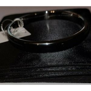 Calvin Klein Black Gloss Bangle Bracelet NWT 8 INCH #850